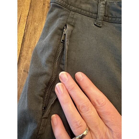 Theory Women’s Olive Green Khaki Pants Size 6 Zipper Pockets Preppy Casual - Picture 4 of 16